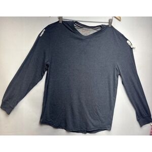 Weatherproof Vintage‎ T-Shirt Men's XL Long Sleeve Heather Blue Crew Neck